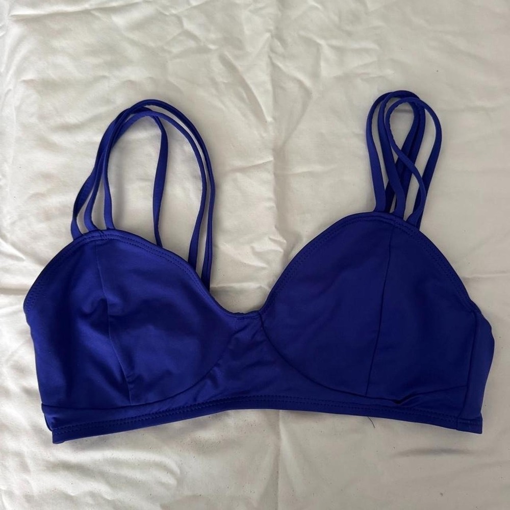 *Read* Blue bikini top with adjustable straps size M? calia‎ brand